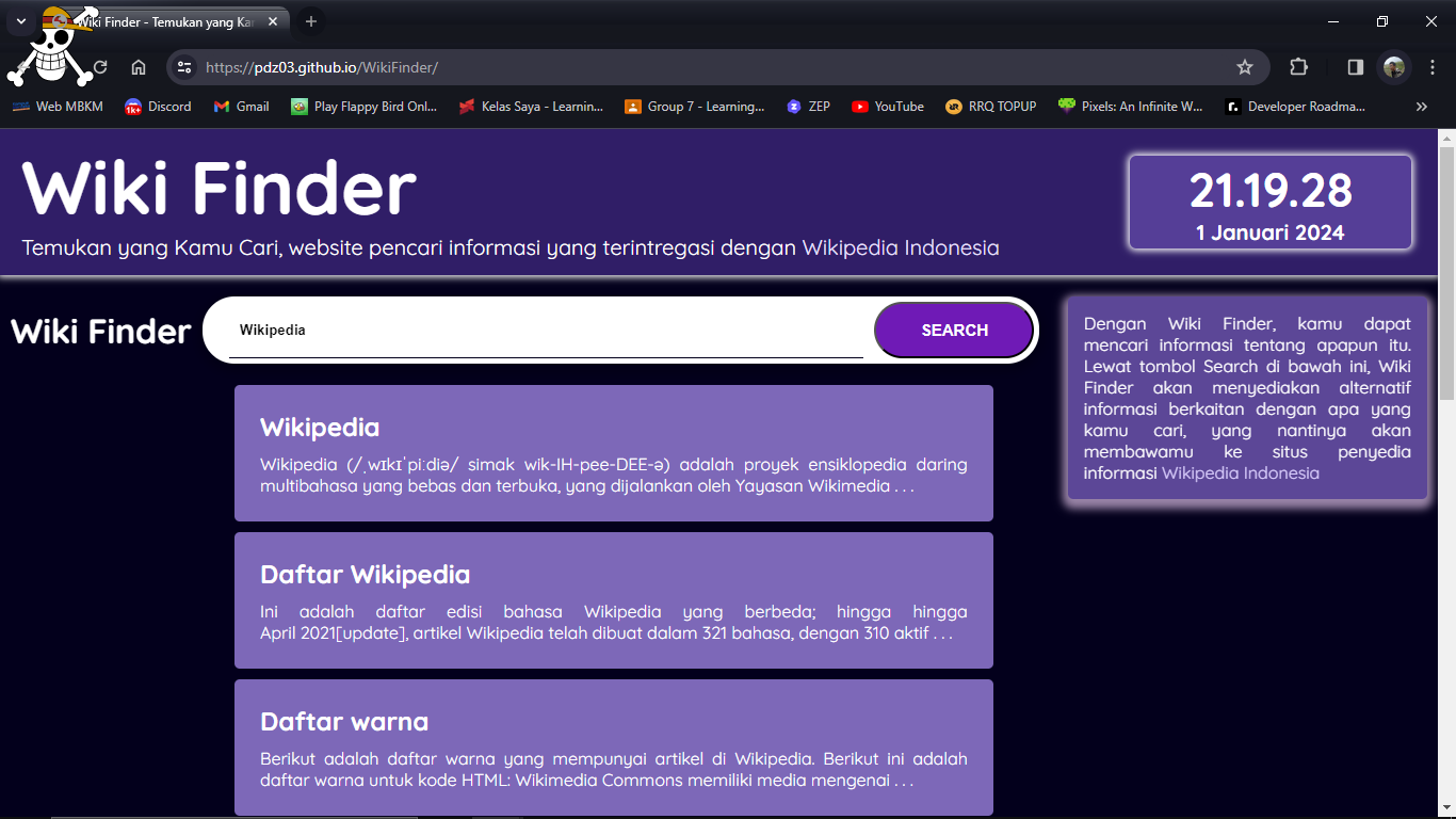 WikiFinder preview 1