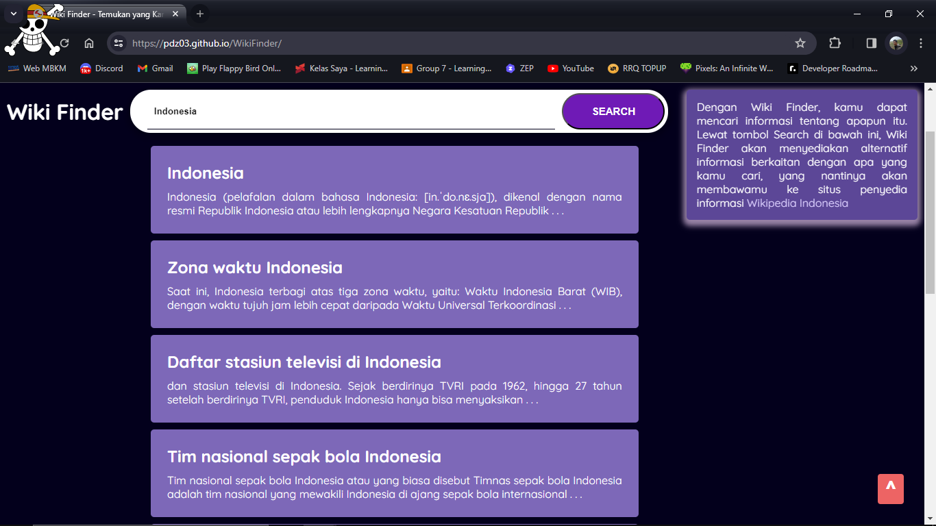 WikiFinder preview 2